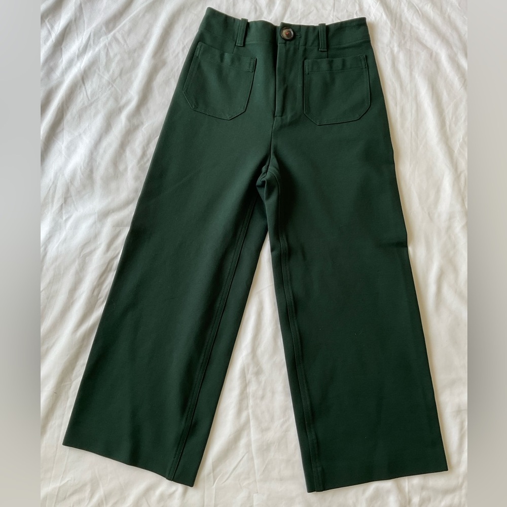 Anthropologie Green Cropped Pants